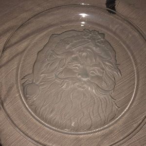 Etched large Santa plate